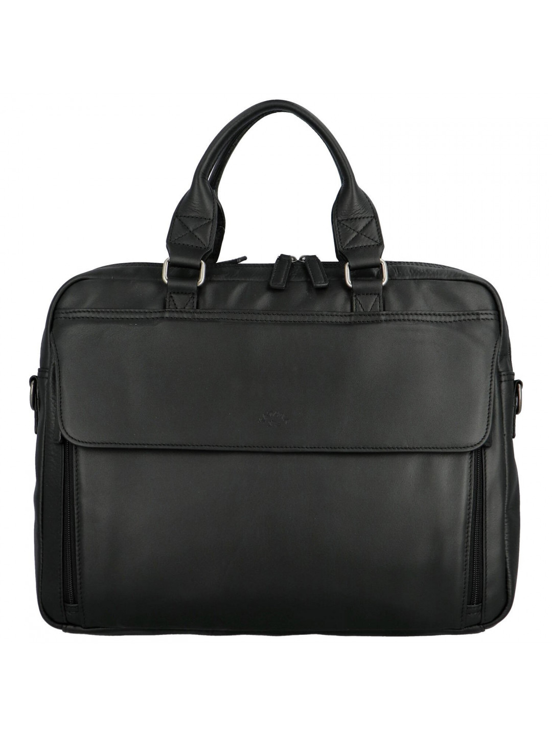 Luxusní kožená pracovní taška Katana Erchis černá